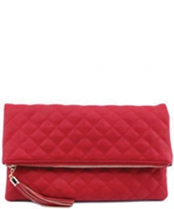 Quilted Bifold Crossbody Clutch LP048QS RED